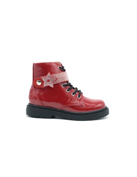 Lelli Kelly Stella Stellina amphibious boot in patent leather with rhinestone application