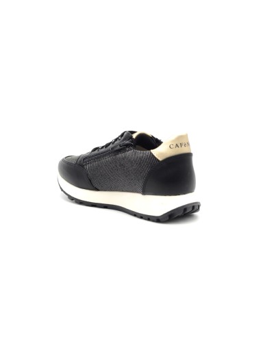 Sneaker niña Cafè Noir con corazón de pedrería y tejido brillante