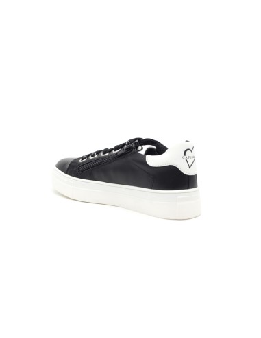 Mädchen-Sneaker Cafè Noir mit Herz aus Pailletten und Kastenboden