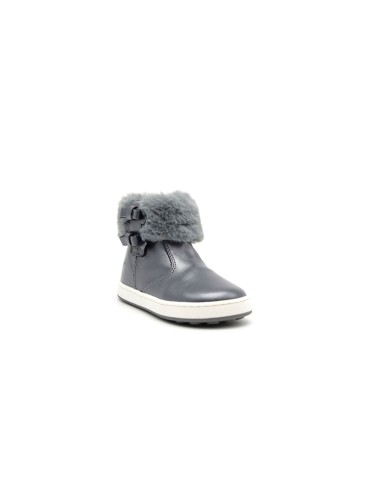 Balducci girl's first step ankle boot in leather with faux fur