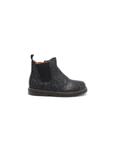 Grunland Modell Nill Mädchenstiefelette aus mit Glitzer überzogenem Leder