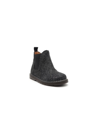 Grunland Modell Nill Mädchenstiefelette aus mit Glitzer überzogenem Leder