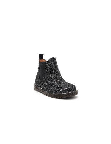 Grunland Modell Nill Mädchenstiefelette aus mit Glitzer überzogenem Leder