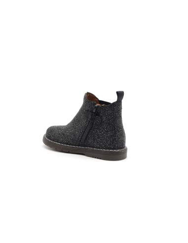 Grunland Modell Nill Mädchenstiefelette aus mit Glitzer überzogenem Leder