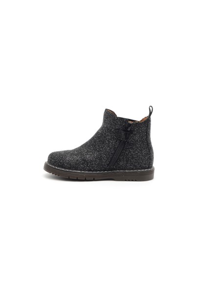 Grunland Modell Nill Mädchenstiefelette aus mit Glitzer überzogenem Leder
