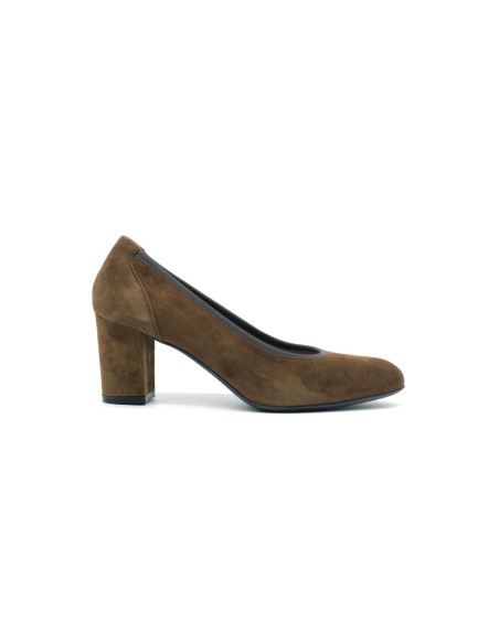Melluso décolleté Made in Italy in suede with medium heel