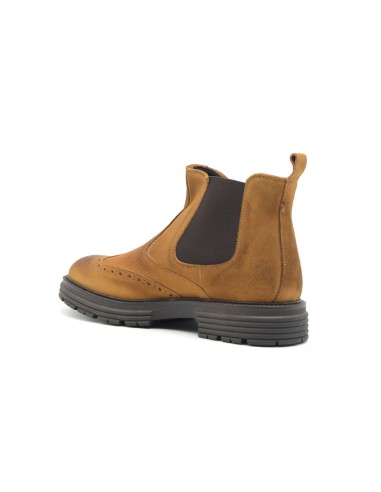 Melluso stivaletto Made in Italy uomo in camoscio con elastici laterali