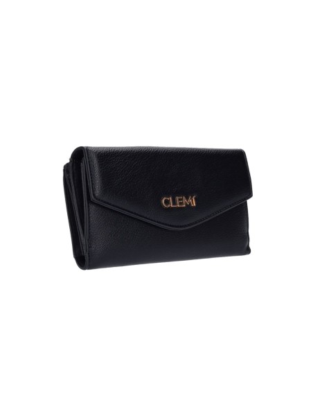 Portefeuille femme Clemí City en cuir synthétique avec rabat