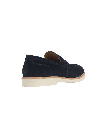 Geox Gubbio mocassino casual uomo in pelle scamosciata con mascherina