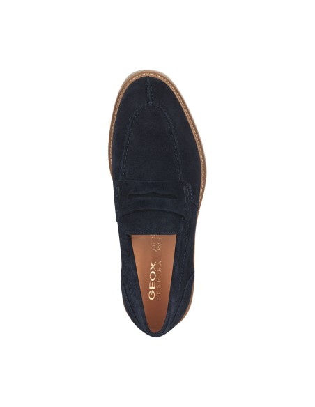 Geox Gubbio mocassino casual uomo in pelle scamosciata con mascherina