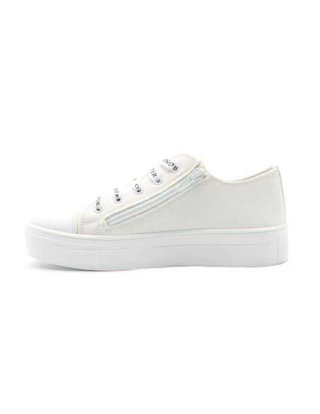 Cafè Noir Mädchen-Plateau-Sneaker aus Canvas mit Strass-Herz