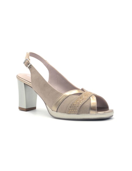 Comart eleganter Slingback Made in Italy mit dekorativen Strasssteinen