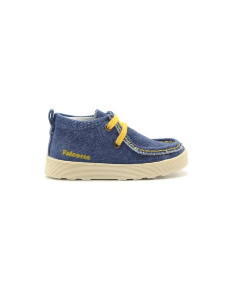 Falcotto Amsta scarpa primo passo bambino in tessuto effetto jeans