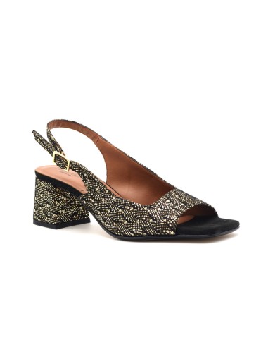 Linea Uno eleganter Made in Italy Slingback aus glänzendem Stoff