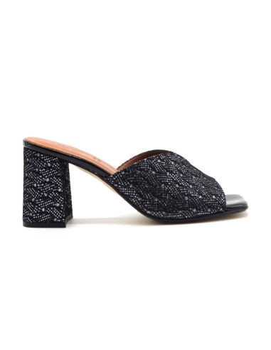 Linea Uno sandalo elegante Made in Italy in tessuto luccicante