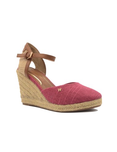Sandale pour femme modèle Wrangler Brava en tissu avec coin en corde
