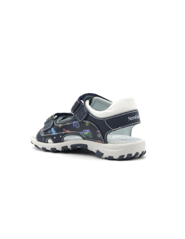 Sandale Nero Giardini Made in Italy pour garçon en cuir imprimé