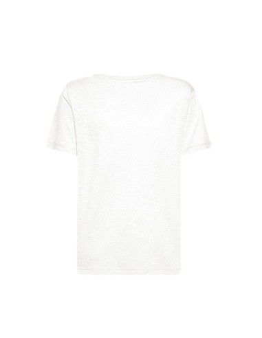 Geox women's crew neck t-shirt in cotton jersey with glitter logo