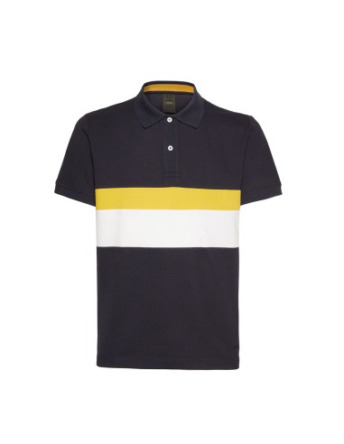 Geox polo uomo in piquet di cotone con colletto in maglia