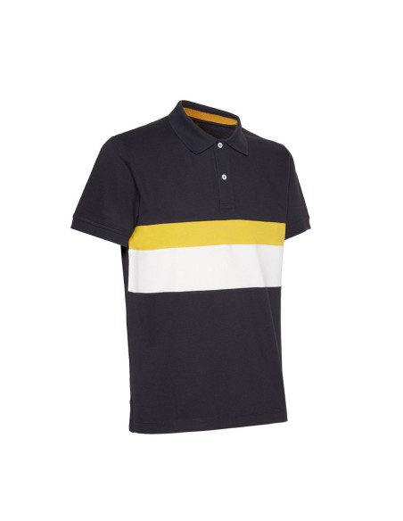 Geox polo uomo in piquet di cotone con colletto in maglia