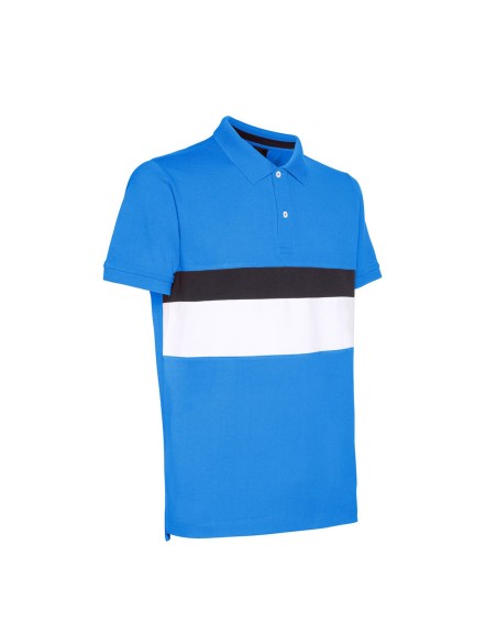 Geox men's polo shirt in cotton piqué with knit collar