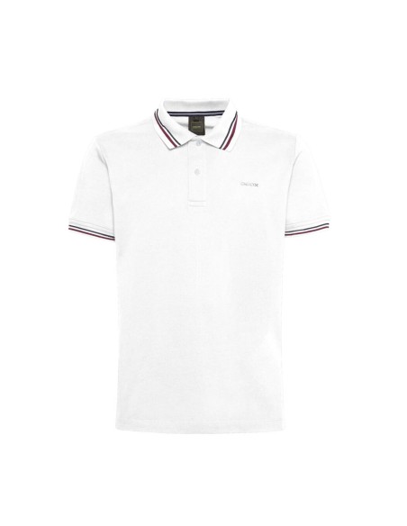 Geox polo uomo in piquet di cotone con colletto in maglia