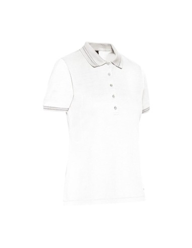 Polo femme Geox en piqué de coton avec col en maille