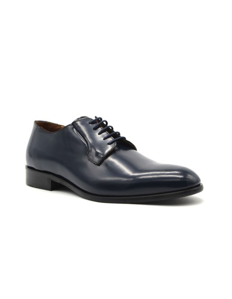 Derby homme Rogal's en cuir brillant sur semelle cuir
