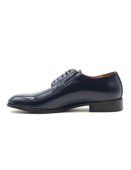 Rogal's Herren-Derby-Schuh aus glänzendem Leder mit Ledersohle