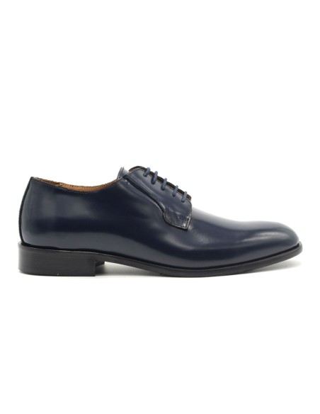 Rogal's Herren-Derby-Schuh aus glänzendem Leder mit Ledersohle