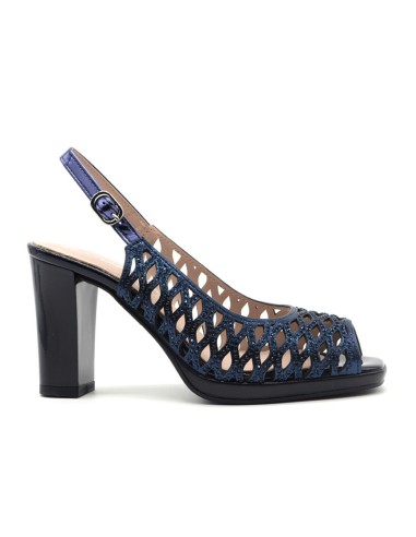 Escarpins élégants Comart Made in Italy en tissu gravé au laser avec strass