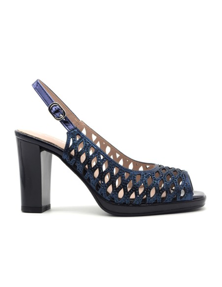 Escarpins élégants Comart Made in Italy en tissu gravé au laser avec strass