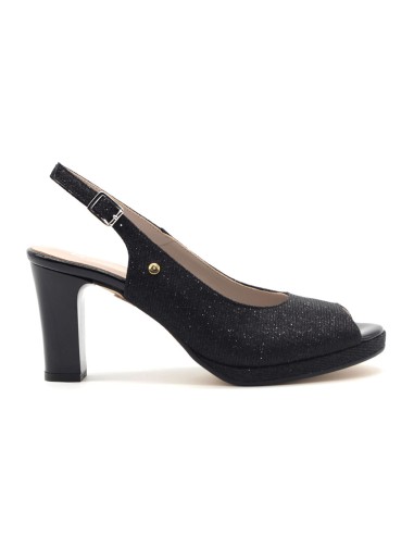 Slingback femme Serena en tissu pailleté avec talon confortable