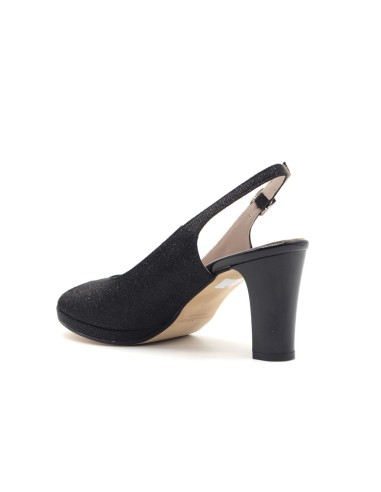 Slingback femme Serena en tissu pailleté avec talon confortable