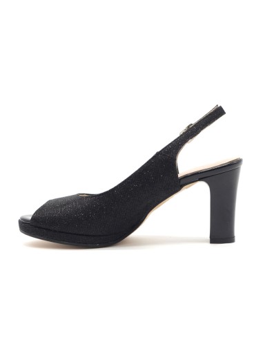 Slingback femme Serena en tissu pailleté avec talon confortable