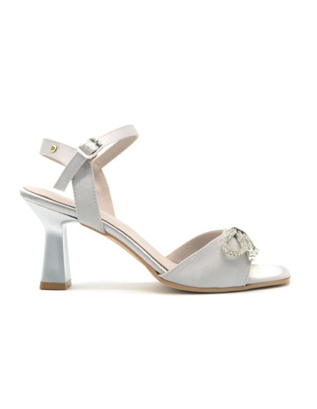 Donna Serena sandalo elegante donna in raso con fiocco di strass