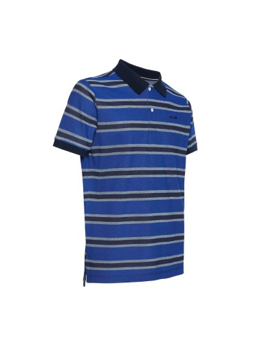Geox men's polo shirt in cotton piqué with knit collar