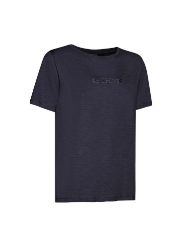 Geox Damen-T-Shirt mit Rundhalsausschnitt aus Baumwolljersey mit Glitzerlogo