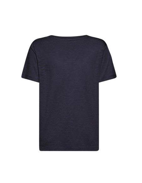 Geox Damen-T-Shirt mit Rundhalsausschnitt aus Baumwolljersey mit Glitzerlogo