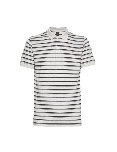 Geox polo uomo a righe in piquet di cotone con colletto in maglia