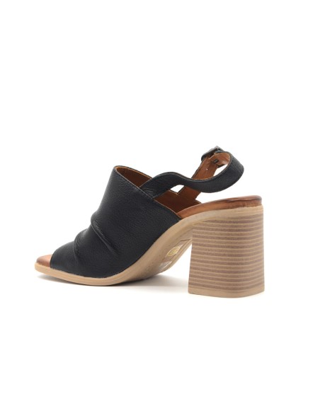 Keys sandalo sportivo donna in pelle con tacco e punta quadra