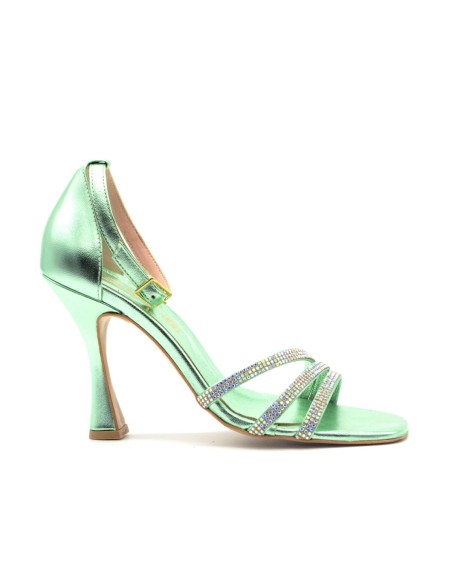 S. Piero sandalo elegante donna in pelle laminata con strass
