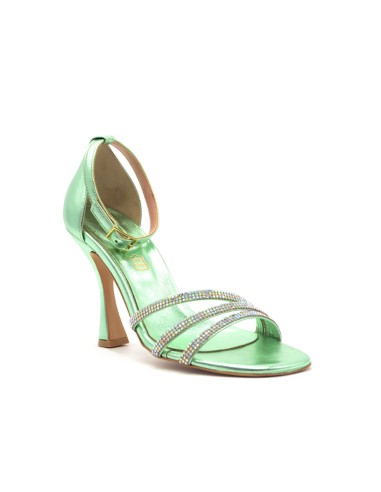 S. Piero sandalo elegante donna in pelle laminata con strass
