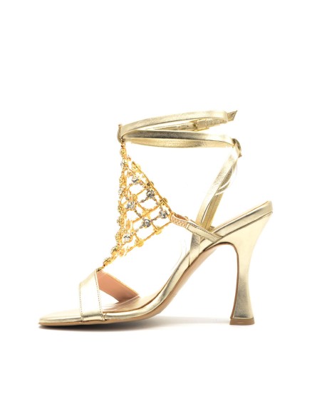 Sandale femme élégante S. Piero avec accessoire bijou maille