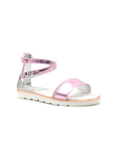 4US by Paciotti sandale fille élégante avec strass et logo bijou