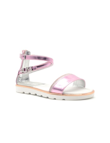 4US by Paciotti sandalo elegante bambina con strass e logo gioiello