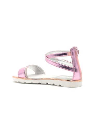 4US by Paciotti elegant girl sandal with rhinestones and jewel logo