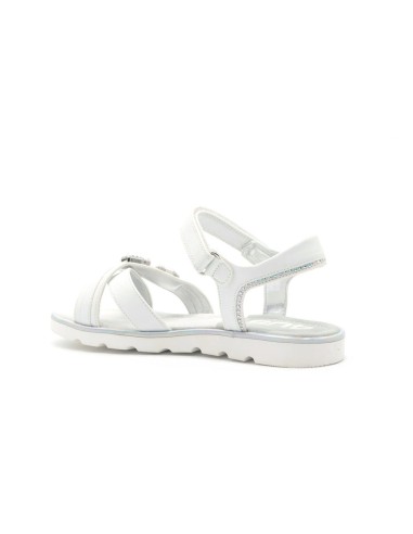 4US by Paciotti elegant girl sandal with rhinestones and jewel logo