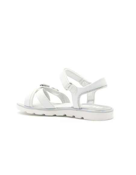 4US by Paciotti elegant girl sandal with rhinestones and jewel logo