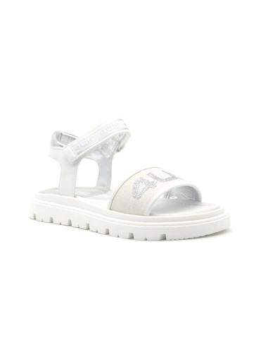 4US by Paciotti sandale multi logo pour fille avec bande scintillante
